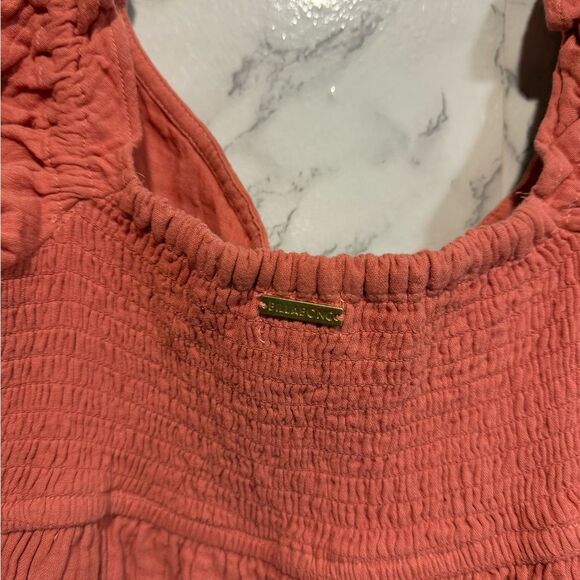 NEW Billabong Perfect Paradise Dress Chic Coral Mini Dress with Puff Sleeves S - Picture 8 of 13